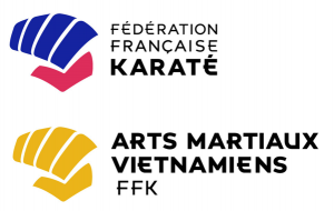 Logo Fédération Française de Karaté - Logo Fédération des Arts Martiaux Vietnamiens